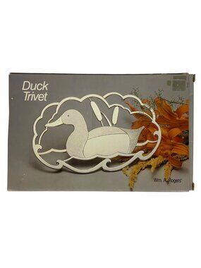 Wm A Rogers Duck Trivet Tarnish-Resistant Silver Plated Made In Japan